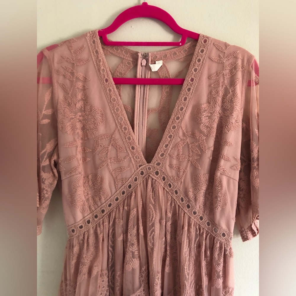 Pink Blush mauve maxi dress Nwot